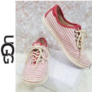 UGG AUSTRALIA Lace Up Canvas Tennis Shoes Size 8